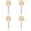 4Pièces Brosse Blanche Bois Nettoyage Clavier Instrument Performance 4