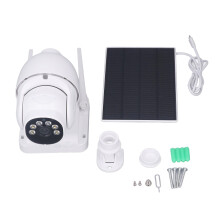 Waterproof Security Camera Outdoor Solar Powered2MP1080P HD Dome Surveillance Cameras Full Color Night Vision Motion Detection Pan Tilt