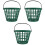 3Pièces Panier À De Golf Vert Avec Pour Usage Extérieur 3