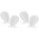 2Paires Oreilles De Casque En Silicone Blanches Décoratives 4