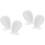2Paires Oreilles De Casque En Silicone Blanches Décoratives 5