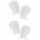 2Paires Oreilles De Casque En Silicone Blanches Décoratives 6