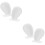 2Paires Oreilles De Casque En Silicone Blanches Décoratives 7