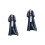 2Pièces Impermeables Ponchos Adulte Noir Portable 3