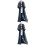 2Pièces Impermeables Ponchos Adulte Noir Portable 4