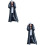 2Pièces Impermeables Ponchos Adulte Noir Portable 5