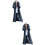 2Pièces Impermeables Ponchos Adulte Noir Portable 6