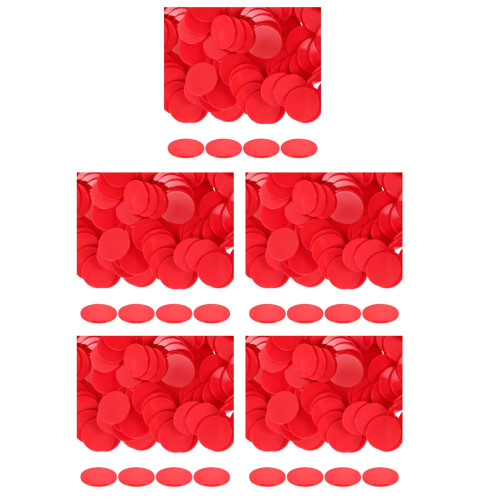 500Pièces Jetons De Poker Rouge Pour Jeux De À Usage Long 2