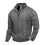 (Dark Gray 2, S) Autumn/Winter Men's Jacquard Knit Pullover Button-Up Sweatshirt 1