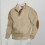 (Khaki, L) Autumn/Winter Men's Jacquard Knit Pullover Button-Up Sweatshirt 1