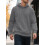 (Dark gray, S) Men's Plus Size Thickened Jacquard Hooded Sweatshirt 1