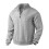 (grey, XL) Retro-Patchwork-Jacquard-Pullover mit Reißverschluss, schweres Strick-Sweatshirt 1