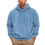 (blue, XL) Herren-Kapuzenpullover aus Jacquard-Teddyfleece 1