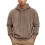 (brown, XXL) Herren-Kapuzenpullover aus Jacquard-Teddyfleece 1
