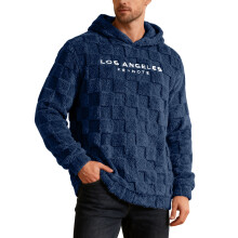 (Navy blue, S) 26 Herren-Hoodie aus bestickter Lammwolle