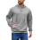 (grey, XXXL) Men's Solid Jacquard Hooded Half-Zip Sweatshirt 1