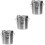 3Pièces Seau Lavage Acier Inoxydable Argent Durable Portable 8