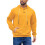 (yellow, XL) Men's Solid Jacquard Hooded Half-Zip Sweatshirt 1