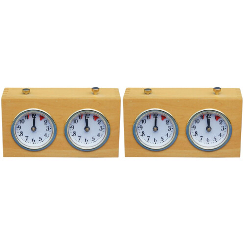 2Pièces Minuteur D’échecs Clair Mécanique Simple Pour Jeux 2