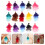 60Pièces Ornements Pompons Suspendus Multicouches Décoration 8