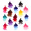 60Pièces Ornements Pompons Suspendus Multicouches Décoration 9