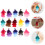 60Pièces Ornements Pompons Suspendus Multicouches Décoration 10