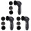 3Ensembles Kit Polisseur Électrique Cuir Chaussures Brosse Noir 3