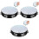 3Pièces Tambourine Double Rangée Percussion Main Bois Multi Couleur 4