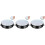 3Pièces Tambourine Double Rangée Percussion Main Bois Multi Couleur 5