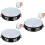 3Pièces Tambourine Double Rangée Percussion Main Bois Multi Couleur 7