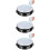 3Pièces Tambourine Double Rangée Percussion Main Bois Multi Couleur 8