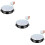 3Pièces Tambourine Double Rangée Percussion Main Bois Multi Couleur 9