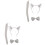 2Ensembles Costume Animal Enfant Oreilles Queue Gris Doux 4