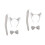 2Ensembles Costume Animal Enfant Oreilles Queue Gris Doux 5