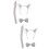 2Ensembles Costume Animal Enfant Oreilles Queue Gris Doux 8
