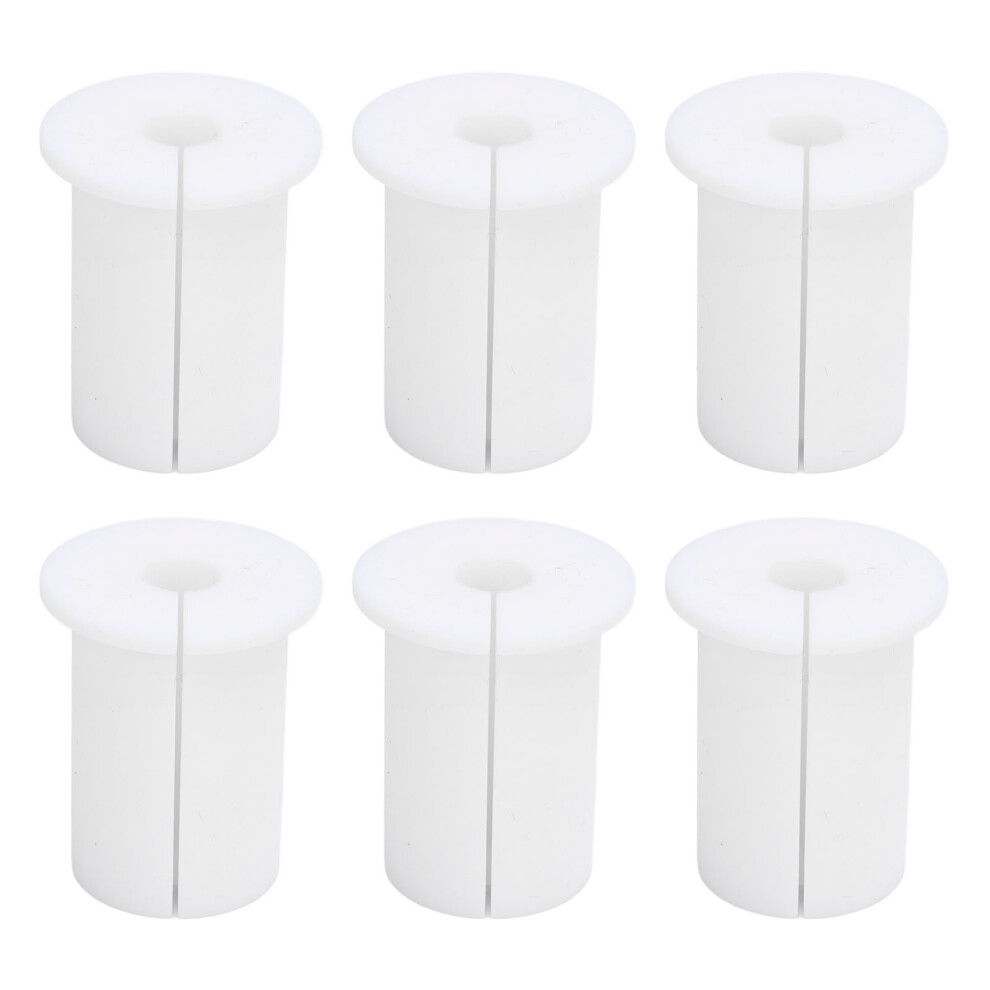 6Pcs White Silicone Cable Routing Kit 1In Wall Pass Through Grommet 9481386978366