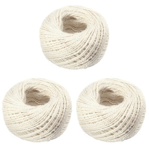 3Pièces En Jute Beige Pour Projets D'art Décoration 2