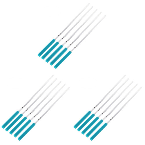 30Pièces Brochettes Barbecue Durables Silicone Bleu 2