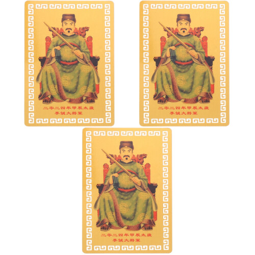 3Pièces Carte Amulette Chance Sui 2024 Orange Compacte Et 2