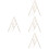 4Pièces Règle Sourcils Acier Inoxydable Argent Mesure Précise Forme 6