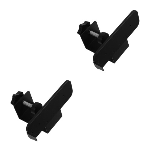 2Pièces Support Noir En Acier Pour Portes Intérieures 2