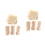 96Pièces Jetable Bois Beige Kit Camping Assiettes Couverts 4