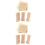 96Pièces Jetable Bois Beige Kit Camping Assiettes Couverts 5