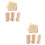96Pièces Jetable Bois Beige Kit Camping Assiettes Couverts 6