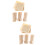 96Pièces Jetable Bois Beige Kit Camping Assiettes Couverts 7