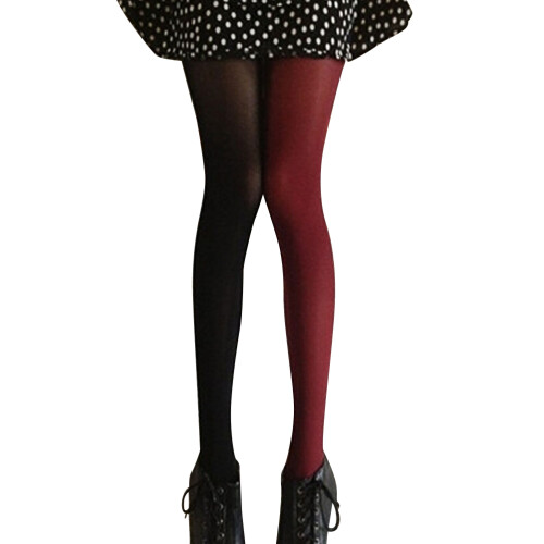 2Pièces Collants En Soie Noir Design Candy Mode 1