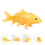3Pièces Décoration Bureau Poisson Océan Animaux Simulés 11