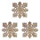 3Pièces Décor En Bois Khaki Fleurs DIY Pour Noëls 3