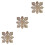 3Pièces Décor En Bois Khaki Fleurs DIY Pour Noëls 5