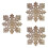 3Pièces Décor En Bois Khaki Fleurs DIY Pour Noëls 6